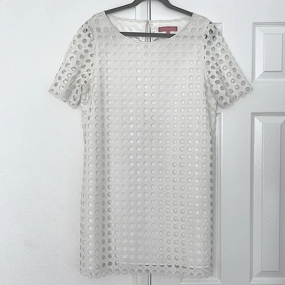 chinese dress ladies Catherine Catherine Malandrino Women's Amelia Dress, Bright White, Large at  Amazon Women's Clothing store main image 1